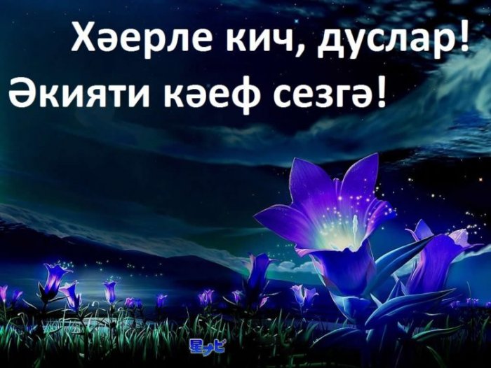 Поздравления С Доброй Ночи На Татарском Языке
