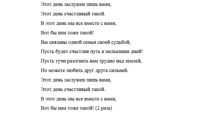 Песня поздравление на свадьбу молодым